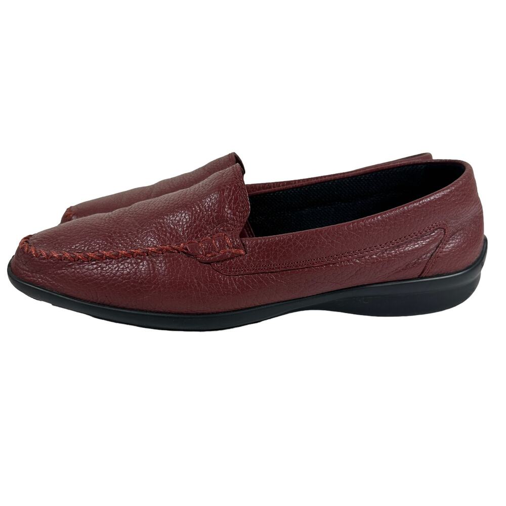 Hotter Comfort Concept Loafer Shoes Women's Size 10 Wide Red Flats Moccasins